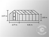 Greenhouse Polycarbonate Juliana Junior 12.1 m², 2.77x4.41x2.57 m, Aluminium