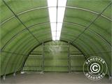 Carpa agrícola 9,15x20x4,5m, PE con panel tragaluz de techo, Verde