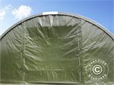 Rundbågehall 9,15x20x4,5m, PE med takpanel, Grön