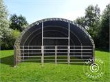 Šator za stoku 6x6x3,7m, PVC, Zelena