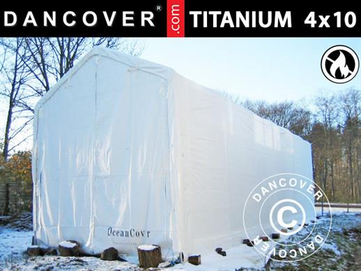 Tenda abrigo barco Titanium 4x10x3,5x4,5m, Branco