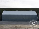 Tenda Galpão Titanium 6x12x3,5x5,5m, Branco/Cinza