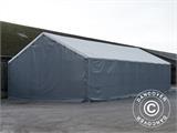 Skladišni šator Titanium 6x12x3,5x5,5m, Bijela/Siva