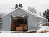 Noliktavas telts Titanium 8x18x3x5m, Balts/Pelēks