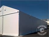 Industrial Storage Shelter Alu 15x15x6.03 m w/sliding gate, PVC, White