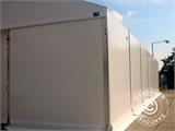 Nave de almacenamiento industrial Alu 20x30x8,04m con puerta corredera, PVC, Blanco