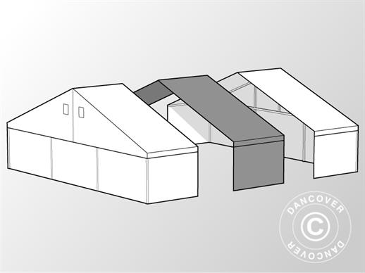 Extension f/Industrial Storage Shelter Alu, PVC 10x10x4.52, 5 m, White