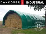 Noliktavas telts/noliktavas angārs 9x15x4,42m ar bīdāmiem vārtiem, PVC, Zaļš