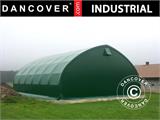 Tenda galpão/armazém agrícola 10x15x5,54m c/portão deslizante, PVC, Verde