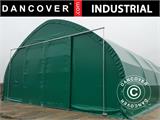 Tente de stockage/tunnel agricole 10x15x5,54m avec porte coulissante, PVC, Vert