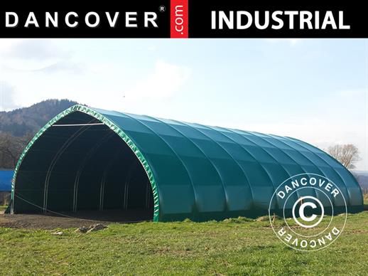Tente de stockage/tunnel agricole 10x15x5,54m, PVC, Vert