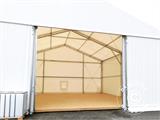 Industrial storage shelter Steel 10x10x5.8 m w/sliding gate, PVC, White