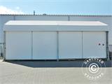 Professionel telthal Steel 12x12x6,18m m/skydeport, PVC, Hvid