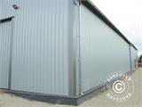 Átrio de armazenamento industrial Steel de 10x10x4,88m c/portão deslizante, Metal, Cinza