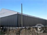 Pramoninės sandėliavimo patalpos Steel 20x30x7,64m su slankiojančiais vartais, PVC/Metalas, Balta/Pilka
