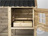 Chicken coop/Rabbit hutch Voldux XL, 2.42x1.18x1.54 m, 2.86 m², Naturel