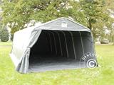 Tente Abri Garage PRO  3,6x8,4x2,68m PVC, avec couverture de sol, Gris