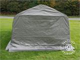 Tente Abri Garage PRO 3,6x7,2x2,68m PE, avec couverture de sol, Gris