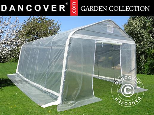 Polytunnel greenhouse, 3.6x6x2.68 m, PE, 21.6 m², Transparent
