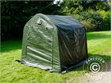 Noliktavas telts PRO 2x2x2m PE, ar zemes pārklāju, Zaļš/Pelēks