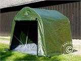 Skladišni šator PRO 2x2x2m PE, s pokrovom, Zelena/Siva