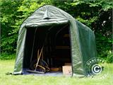 Tenda de armazenamento PRO 2x3x2m PE, com lona chão, Verde/Cinza