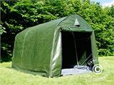 Noliktavas telts PRO 2x3x2m PE, ar zemes pārklāju, Zaļš/Pelēks