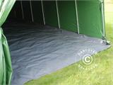 Tente Abri Garage PRO 3,6x6x2,68m PVC, avec couverture de sol, Vert/Gris