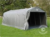 Garažni šator PRO 3,6x7,2x2,68m PE s podnim platnom, Siva