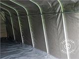 Garažni šator PRO 3,6x7,2x2,68m PE s podnim platnom, Siva