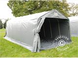 Tente abri garage PRO 3,6x7,2x2,68m PVC avec couvre-sol, Gris