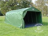 Tenda garage PRO 3,6x7,2x2,68m PVC con copertura del terreno, Verde
