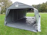 Portable Garage PRO 3.6x7.2x2.68 m PVC, with ground cover, Grey