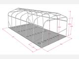 Šator za stoku 3,6x7,2x2,68m, PVC, Siva