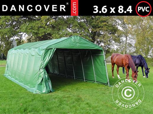 Šator za stoku 3,6x8,4x2,68m, PVC, Zelena