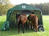 Livestock shelter 3.6x8.4x2.68 m, PVC, Green