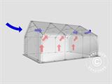 Capannone tenda PRO 5x6x2x2,9m, PVC, Grigio