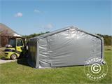 Noliktavas telts PRO 5x8x2x2,9m PVC, Pelēks