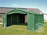 Storage shelter PRO 5x8x2x2.9 m, PVC, Green