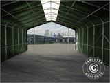 Tenda de armazenagem PRO 6x18x3,7m PVC c/painel de cobertura de teto, Verde