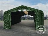 Skladišni šator PRO 6x18x3,7m PVC sa svodnim panelom, Zelena