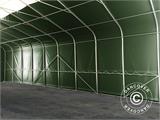 Carpa grande de almacén PRO 6x18x3,7m PVC con panel tragaluz de techo, Verde