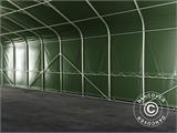 Carpa grande de almacén PRO 6x18x3,7m PVC con panel tragaluz de techo, Verde