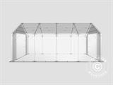 Storage shelter PRO 5x8x2x3.39 m, PVC, Grey
