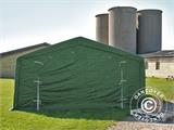 Capannone tenda PRO 5x8x2x3,39m, PVC, Verde