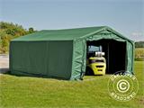 Capannone tenda PRO 5x8x2x3,39m, PVC, Verde