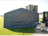 Tente de Stockage PRO 5x8x2,5x3,89m, PVC, Gris