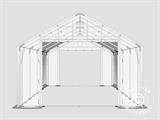 Capannone tenda PRO 5x8x2,5x3,89m, PVC, Grigio