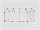 Tente de Stockage PRO 5x8x2,5x3,89m, PVC, Gris