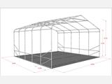 Tenda de armazenagem PRO 6x6x3,7m PVC, Cinza